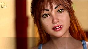 Nursing outfit reveals big tits in cute 3d game