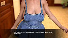 Nursing outfit reveals big tits in cute 3d game