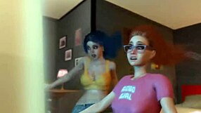 Beautiful shemale couple enjoys hot and dirty anal sex