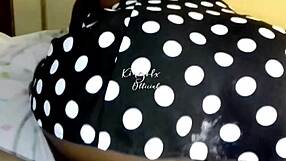 Latina ebony bent over in intense doggystyle with sheer pussy