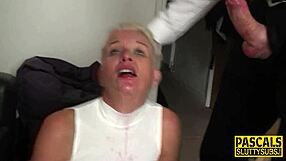 Mature Sub Swallows Cock During Domination