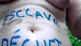 Whore Slave Masturbates Outdoors in BDSM Forest