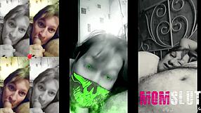 Plays like a young 18+ slut sucking homemade blowjob