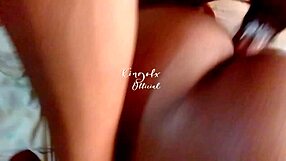 Latina ebony bent over in intense doggystyle with sheer pussy