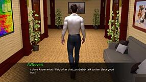 Nursing outfit reveals big tits in cute 3d game