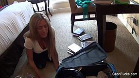 Capri Cavanni Behind The Scenes Striptease With Clothes Ripped And Big Tits Exposed