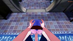 Sakura Swallows Cum Then Gets Pov Fucked Doggystyle Against Wall In Naruto Hentai!