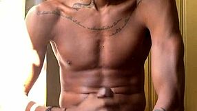 ebony jerks oberon off