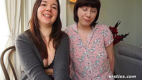 Lea Uses Glass Dildo To Fuck Kriss In Lesbian Encounter