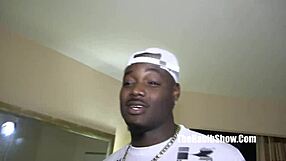 Queen Blue swallows that big black cock