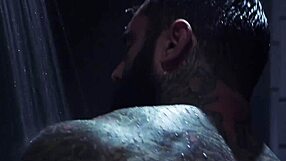 Markus Kage jerks while Ryan Stone and Jay pound hard together