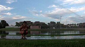 Alexa Loren Enjoys Outdoor Sprinkler Exposure Showing Ass And Pussy In Hd