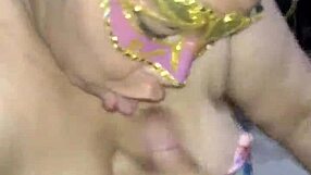 Latina bbw milks big cock with blowjob and swallows