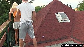 Teen Christen Gets FUCKED in the Garden Outdoors