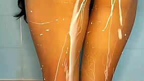 Blue changed his cock for a big dildo and swallows it all