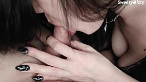 Sweet Lady Passionately Sucks Huge Cock Lover On Camera, Wet And Close Up