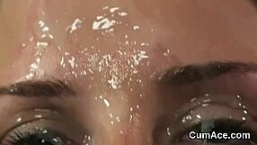 Foxy Babe Feels Intense Pleasure Swallowing Sperm Load