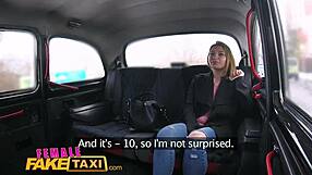 Female Fake Taxi! Skinny Sexy Czech Lesbians Strap-On Fun