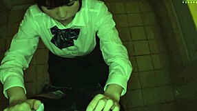 This 18-year-old Japanese beauty loves older men. Her intense blowjob leads to creampie.