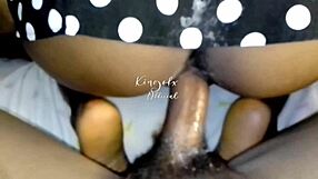 Latina ebony bent over in intense doggystyle with sheer pussy