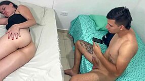 Young beauty gets a surprise visit from her step-sister