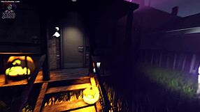 Trick or treat? This spanish goth femdom with big tits is dominating in 3d hentai!