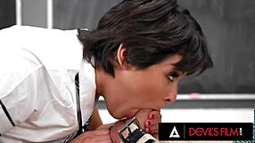 Nicole Aria, a hot and arrogant student gets fucked by her teacher in a classroom