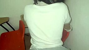 Skinny Mexican Babe Fucks In Abandoned Classroom Homemade Video