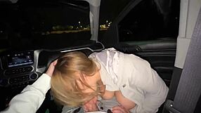 Creampie In Pussy And Anal Fuck After Car Blowjob!