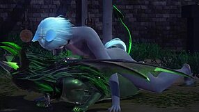 Furry Yaoi Dragon and Tanuki in Kinky Park Sex