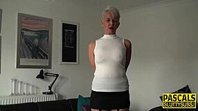 Mature Sub Swallows Cock During Domination