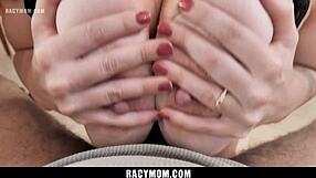 Hot Stepmom Slobbers On Stepson's Cock!