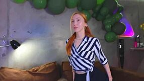 Hot Redhead Beast Takes DOUBLE PENETRATION with Big COCK and BUTTPLUG