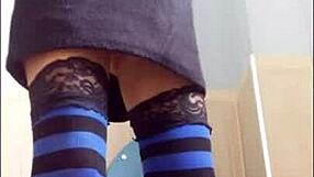 Is that sexy babe smoking hot under her skirt?