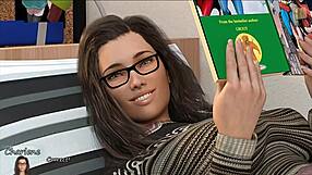 in big city, camera focuses on topless cassie