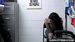 milf lily lane caught stealing bra by officer in shop