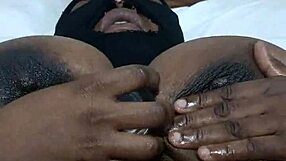 Big tits ebony teases you with masturbation and toys?