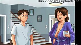 Summertime Saga: Neighbor Watches Girls in Cheerleader Uniforms