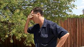 does the cuckold catch his young brunette a j estrada slut with a real man outdoors?