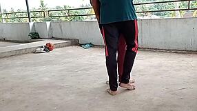 Indian wife gets her ass hammered on the balcony