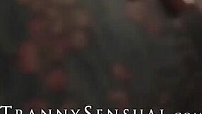 Tranny Casey Kisses dominates Rocky Emerson with intense fucking after steamy sensual kisses.