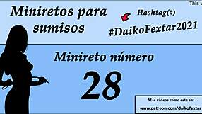 Upoštevaj moje navodila za drkanje in končaj zame, podrejeni!