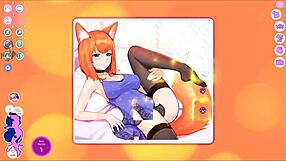 catgirl waifu moans masturbating big tits ass feet monster