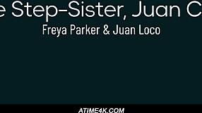 one step-sister gets juan cock in interracial muff diving cum on ass