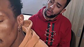 rafael bolt moans loudly from pleasure with socyal shirtless in interracial bareback