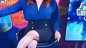 Spicy Hot Indian TV Anchor In Cricket Show