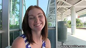 povlife pale redhead pickup teen facial hardcore