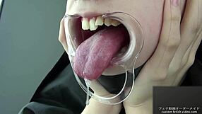 Asian girl licks armpit and spits saliva in bikini fetish