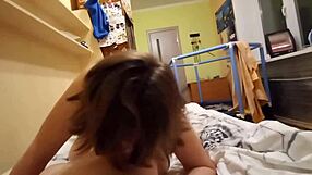 ukrainian milf gets pussy licked, rides cock, and swallows cum twice