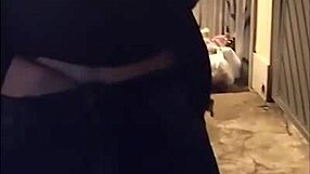 Latina teen masturbates wet tits outdoor street